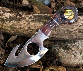 BONE COLLECTOR FIXED BLADE GUT HOOK SKINNING KNIFE Hunting Bowie