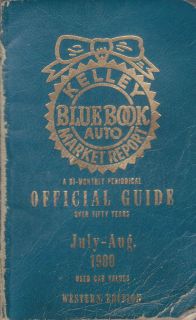 Pocket Kelley Blue Book July Aug 1980 Western Edition