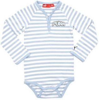 Puma Infants Long Sleeve Body Suit (18   24 Months, Powder Blue)