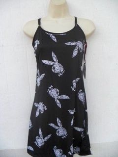 Licensed Playboy Chemise NightGown Lounge Pajamas Size M  Bunny Head