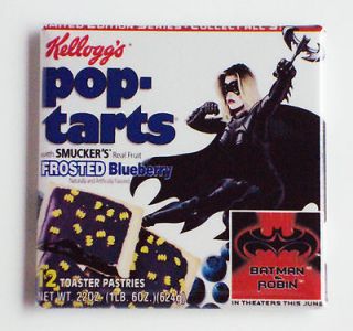 Tarts FRIDGE MAGNET cereal box blueberry batman robin vintage style