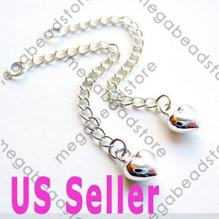 Sterling Silver Heart Extender Chain Extension F240