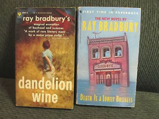 pb lot ray bradbury death is a lonely business dandelion wine sci fi