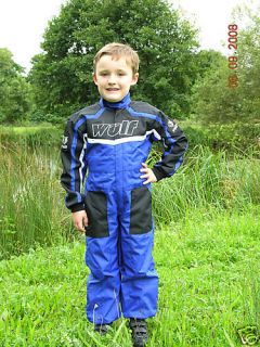 Kids WULFSPORT Overall BLUE RACE SUIT One Piece LARGE