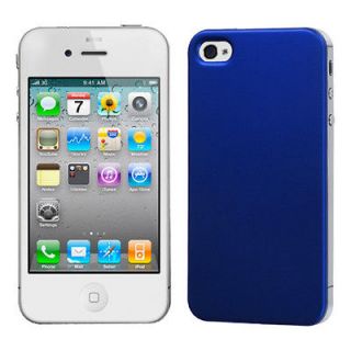 Titanium Solid Dark Blue Back Plate Cover For APPLE iPhone 4/4S/4G