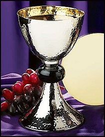 Gold Gild Catholic Christian Chalice Chapel Goblet Cup & Paten Church