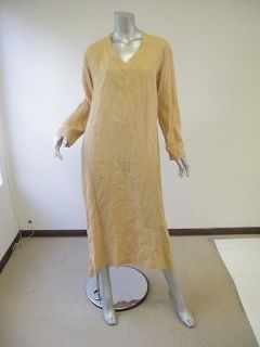 Hermes Natural Color V Neck Maxi Dress/Tunic/Co verUp 40