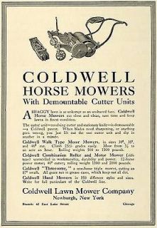 1916 Ad Coldwell Lawn Grass Horse Mower Cutter Unit Machinery