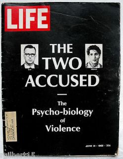 Two Accused James Earl Ray Sirhan Sirhan Violence 1968 June 21 Life