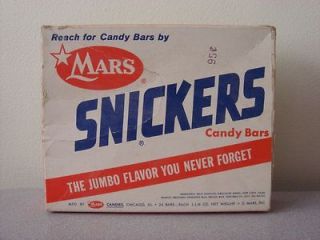 Vintage Mars Snickers Candy Bar Box
