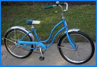 1969 BLUE SCHWINN HOLLYWOOD 20 GIRLS COASTER BRAKE BIKE BICYCLE