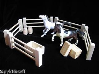 Wood Toy Fence SET for Horse Stable Barn Farm Play*COOL
