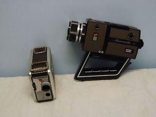 Vintage 8mm Movie Cameras. Kodak Brownie and GAF Anscomatic. 2 for 1
