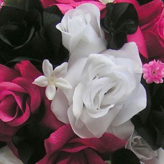 50pcs Wedding Bridal Bouquet Centerpiece Garland Pew Bow Flower Ball