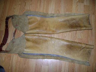 vintage leather chaps cowboy rodeo bull riding