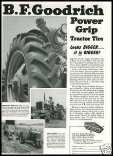 1950s vintage ad for B.F. Goodrich Tractor Tires