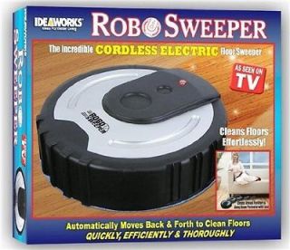 Ideaworks Robo Sweeper, Black/Silver  CORDLESS AS SEEN ON TV NEW IN