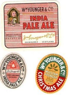 beer labels Wm Youngers Edinburgh Scotland inc Belgian Christmas