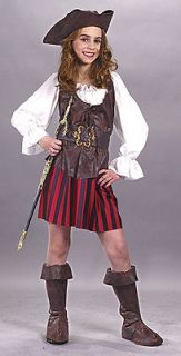 High Seas Buccaneer Pirate Captain Hat Dress Child Girls Costume