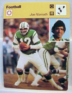 1977 NFL Sportscaster NY Jets Joe Willie Namath Card