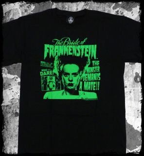 Bride of Frankenstein   Green Mate t shirt   Official   FAST SHIP