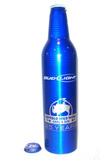BUD LIGHT Buffalo Wild Wings 25 Years Aluminum Beer Limited Edition