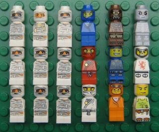 24 LEGO MICRO MINIFIGURES game pieces microfigures ninja skeleton