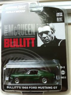 Series 3 Steve McQueen Bullitt Bullitts 1968 Ford Mustang GT. New