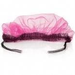 SLEEP IN ROLLER HAIR NET   COVERS ANY ROLLERS PINK/BLACK GREAT QUALITY
