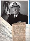 1957 Vice Admiral Henry Crommelin Photo Document