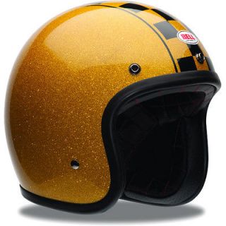 500 Helmet Low Profile Motorcycle Cabbie Gold Black Size Medium M
