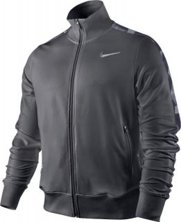 New Nike Men Rafa Nadal Iconic N98 Tennis Jacket Charcoal Gray