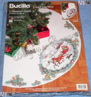 Bucilla TO GRANDMOTHERS HOUSE WE GO Counted Cross Stitch Xmas Tree