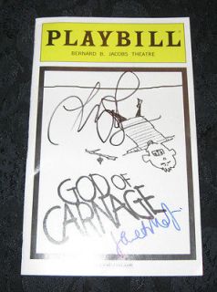 Playbill GOD OF CARNAGE signed by Lucy Liu and Janet McTeer, Bernard