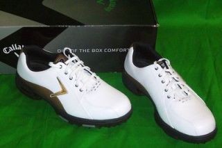 New Callaway XTT Xtreme Golf Shoes M145   White Tan   Size: 9   Medium