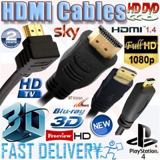 HDMI Mini Micro Right Angled Cable For 2D 3D HD TV DVs LG Samsung Sony