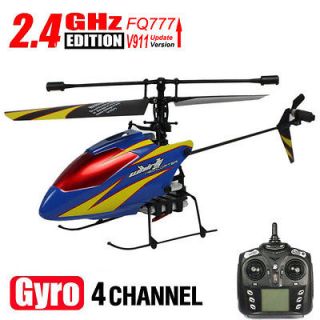 4G 4CH R/C Remote Control Single Propeller Helicopter Gyro V911