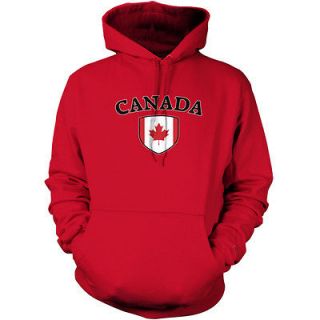 Country Flag Shield Pullover Hoodie Hooded Sweatshirt Canadian Soccer
