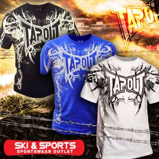 Tapout Darkside TShirt UFC MMA Cage Fight New Mens White Blue Black S