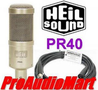 dynamic microphone PR 40 plus 20ft XLR Cable NEW Authorized Dealer