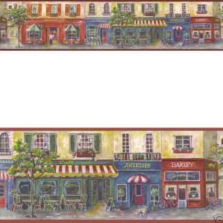 Cafe Old Town Sidewalk Street Shop Paris Wall Border