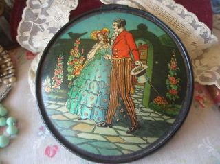 Vintage Crinoline Lady Cottage Garden Butterfly Wing Style Picture