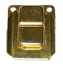Small Box Lid Latch/Catch Brass Plate Exposed Holes