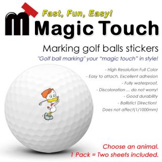 New Marking Golf Ball Dooly Sticker Ttochi Golfer Easy Magic Touch