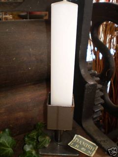 DANISH CONTEMPARY IRON CANDLE SCONCE + CANDLE