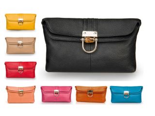 Leather Clutch Purse Designer Crossbody Fold Bag Shoulder Handbag