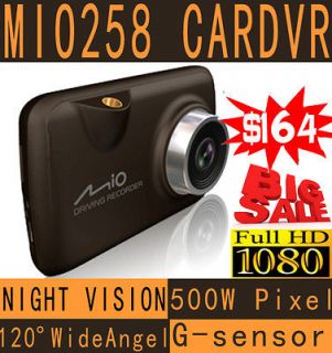 Mio 258 Full HD 1080P Car DVR Car Camcorder G Sensor 500W PIXEL★FREE