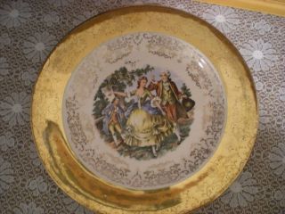 Sabin Crest o gold 22k Vintage collectible Antique dinner plate 