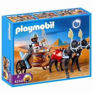 PLAYMOBIL New EGYPTIAN CHARIOT 4244 NIB 35 pieces PYRAMID Discontinued