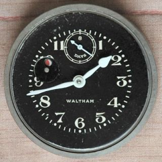 16 Inch Waltham 37s Car Clock Refurbished 7 Jewel With Wind